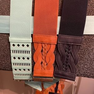 Bundle of Wide Waist Belts NWT/NWOT Med/LG